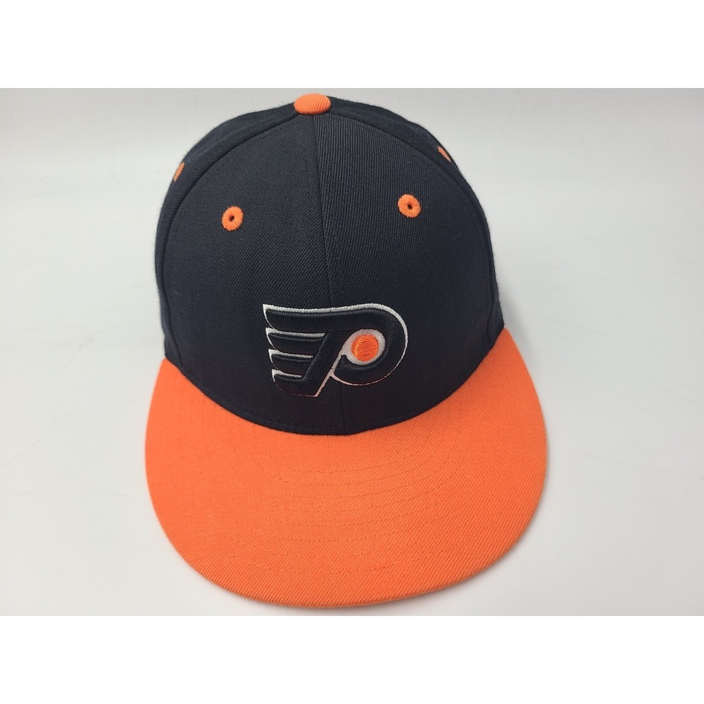 Philadelphia Flyers Mitchell & Ness Fitted 7 1/8 Hat Cap Wool NHL Black Orange